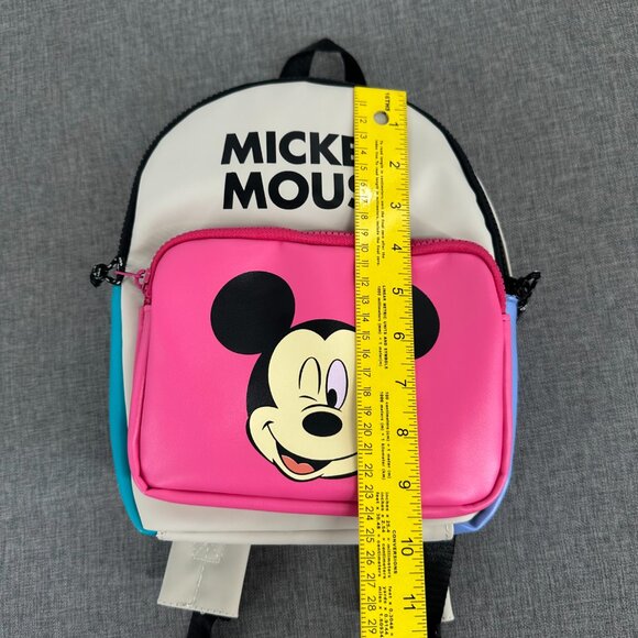 Brand New! Mickey Mouse Disney Backpack Kids Teen Pink Blue 10"X8" Small Size - Picture 3 of 14